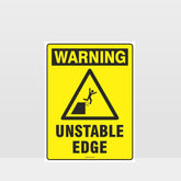 Custom Signs Outdoor Metal,Warning Unstable Edge Sign